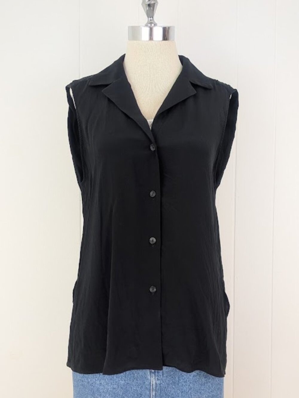 COS Camp Collar 100% Silk Blouse